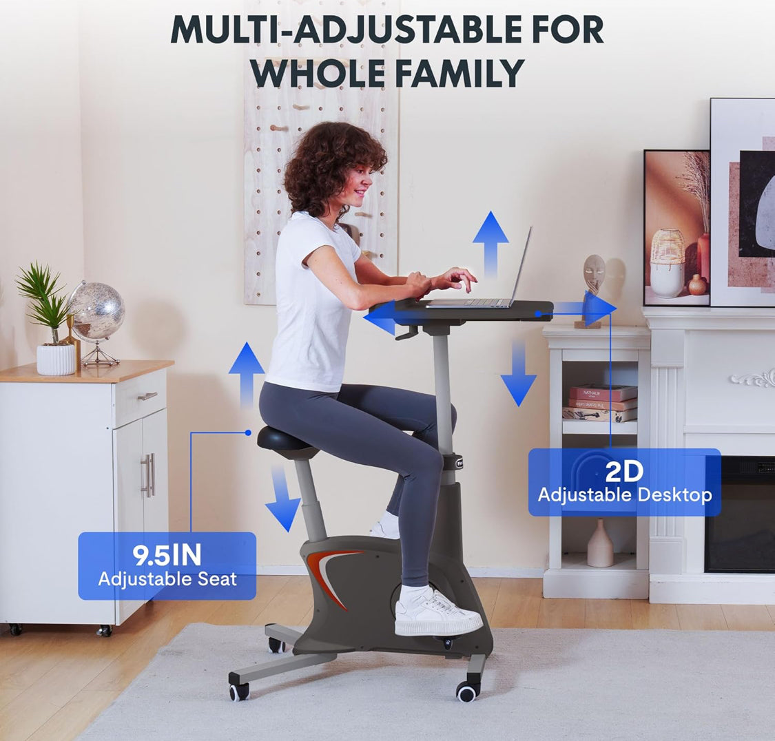 Exercise Bike, All-in-one Under Desk Bike with Pedal Exerciser