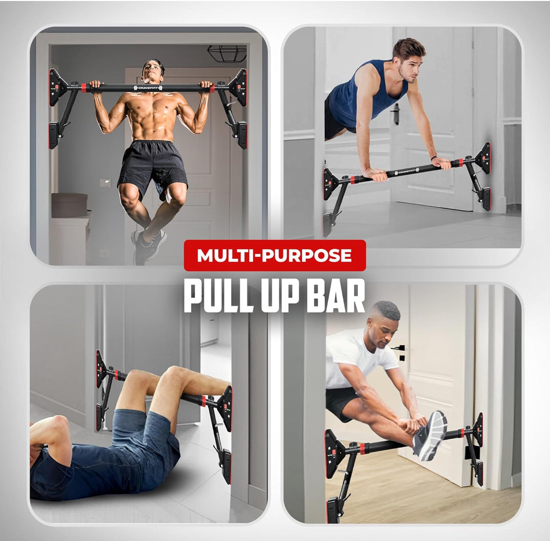 Pull Up Bar for Doorway with Resistance Bands & Wrist Wraps, Adjustable Chin Up Bar for Upper Body Workouts