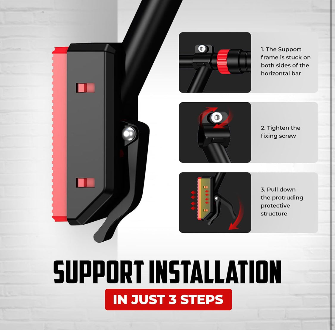 Pull Up Bar for Doorway with Resistance Bands & Wrist Wraps, Adjustable Chin Up Bar for Upper Body Workouts